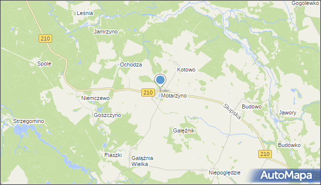 mapa Motarzyno, Motarzyno na mapie Targeo